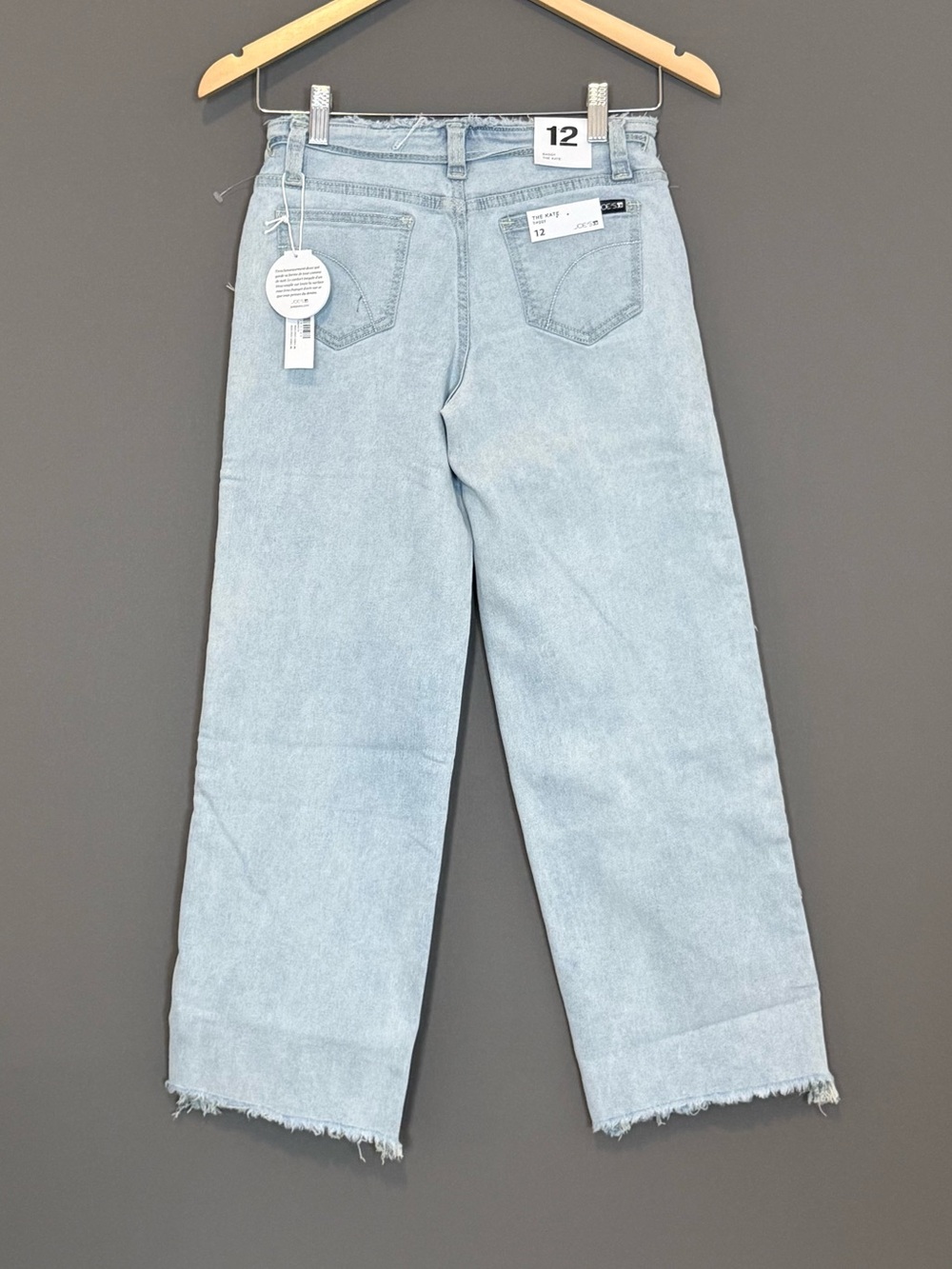 Joe’s Jeans The Kate Baggy Girls Light Wash Frayed Wide Leg Jeans 12